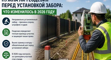 Нужна ли геодезия перед установкой забора: что изменилось в 2026 году